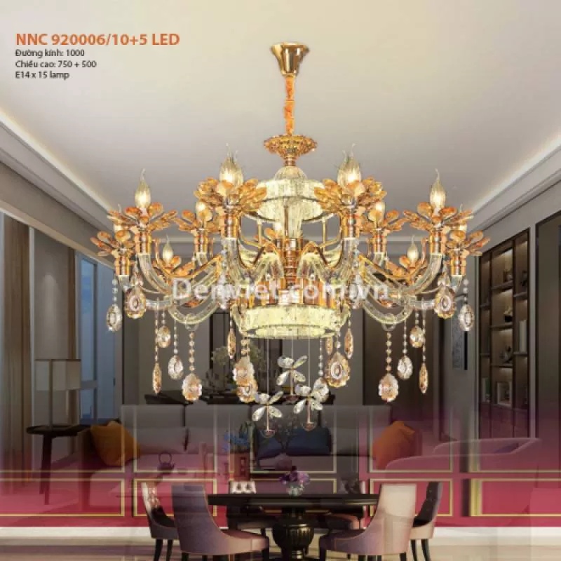Đèn chùm sang trọng NNC-920006-10+5-LED