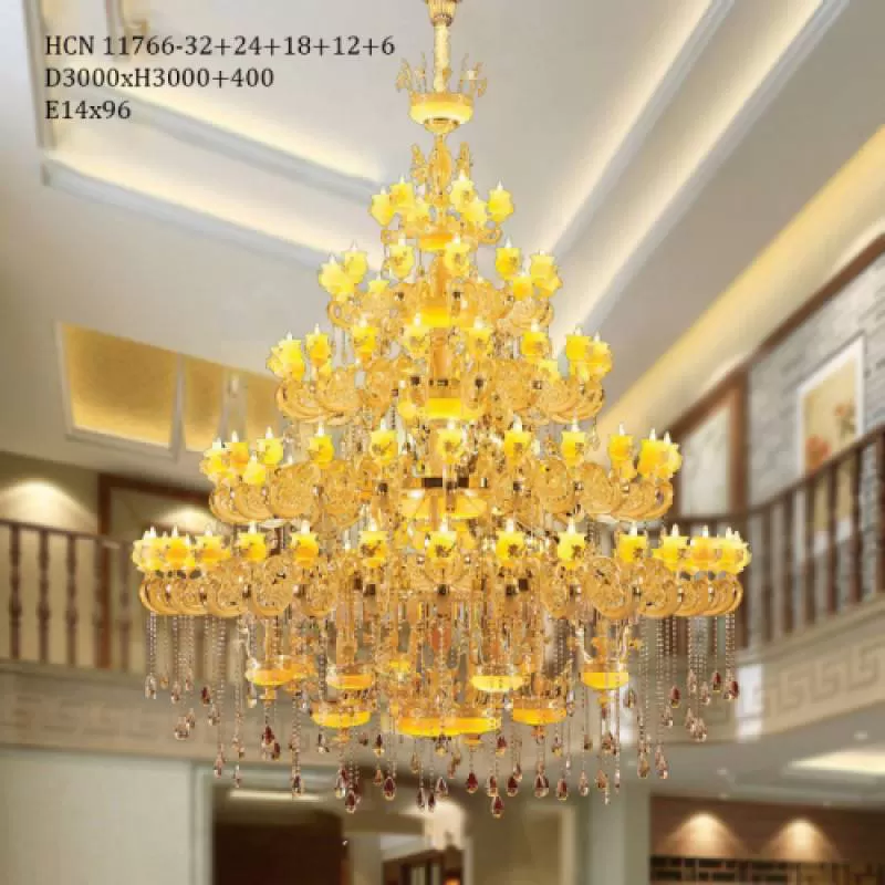 Đèn chùm phòng khách HCN 11766-32+24+18+12+6