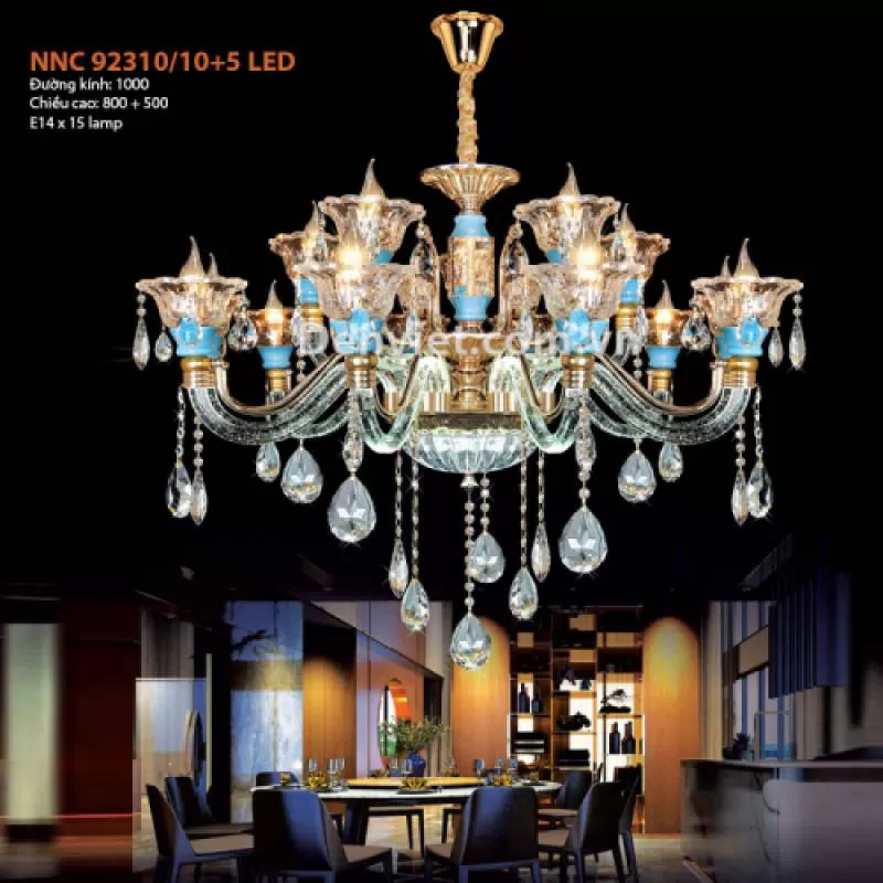 Đèn chùm sang trọng NNC-92310-10+5-LED