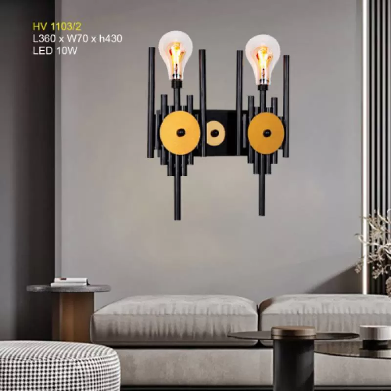 Đèn gắn tường hiện đại 2 bóng HV 1103/2
