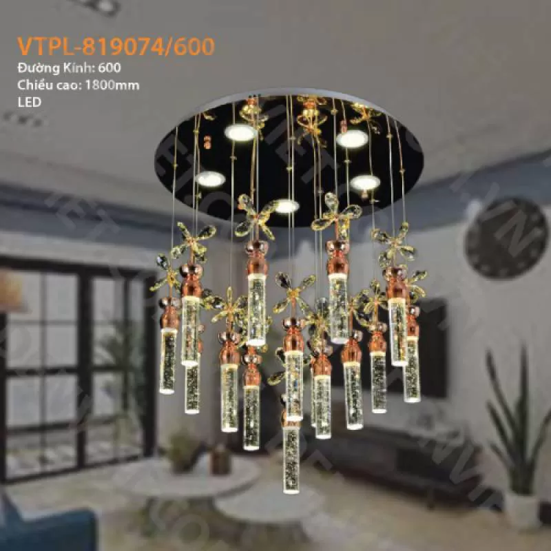 Đèn Thả Pha Lê Thông Tầng VTPL-819074-600 