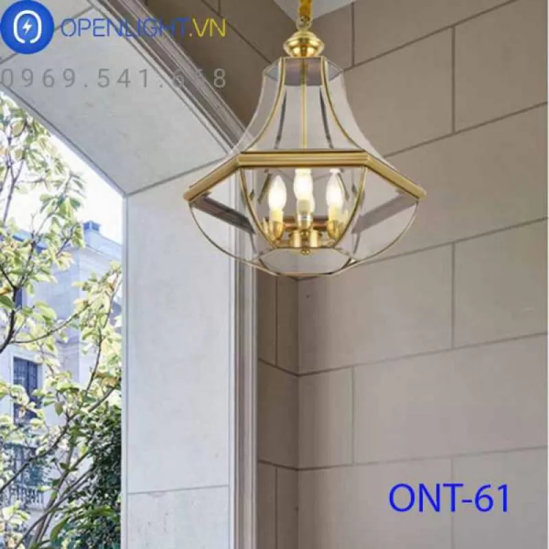 Đèn thả đồng cho mái vòm – mái thái ONT-61
