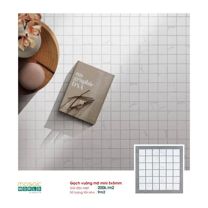 Gạch vuông mờ mini 5×5