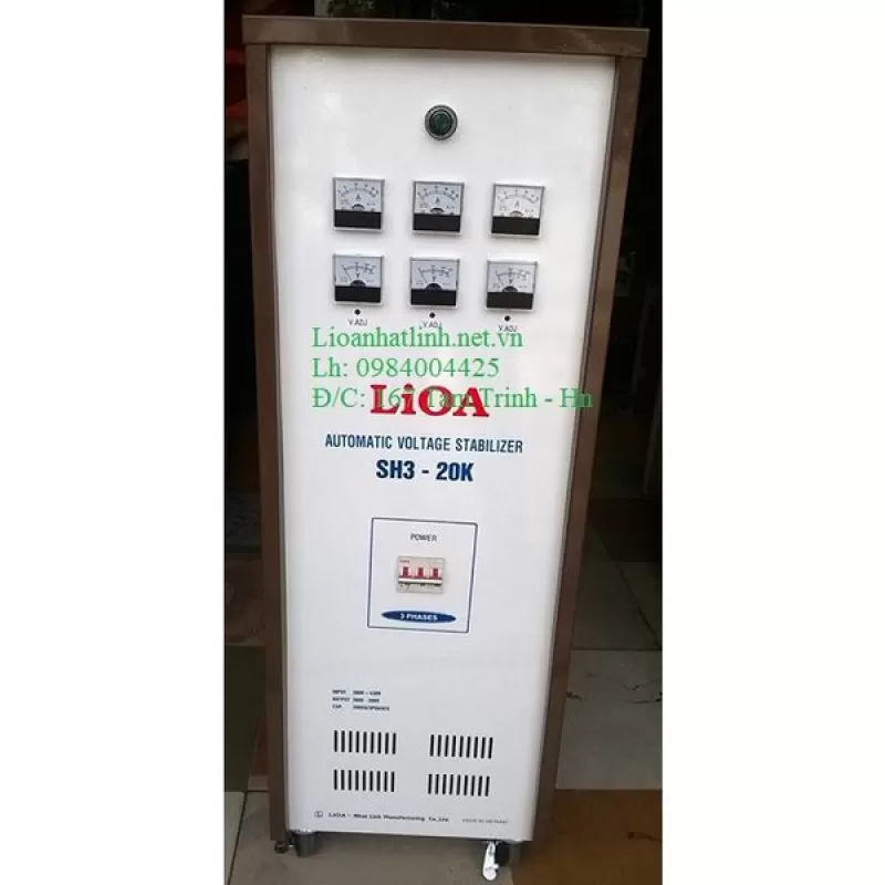 ỔN ÁP LIOA 3 PHA 20KVA SH3 - 20K DẢI 260V - 430V THẾ HỆ 1