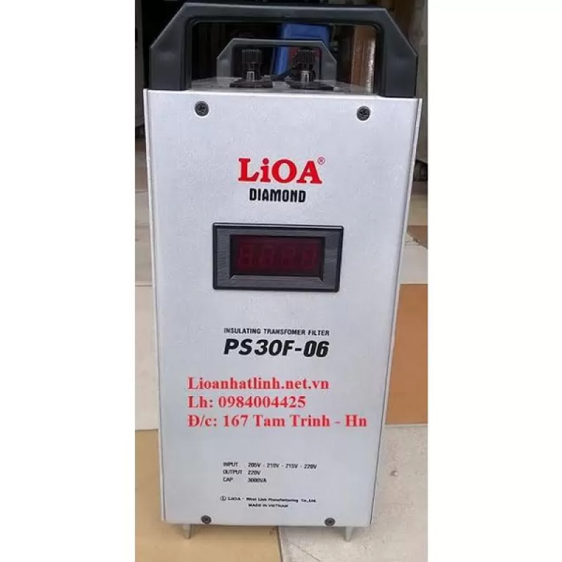 BIẾN ÁP CÁCH LY KẾT HỢP LỌC NGUỒN LIOA PS30F - 02, PS30F - 04, PS30F - 06 BẦY MẪU