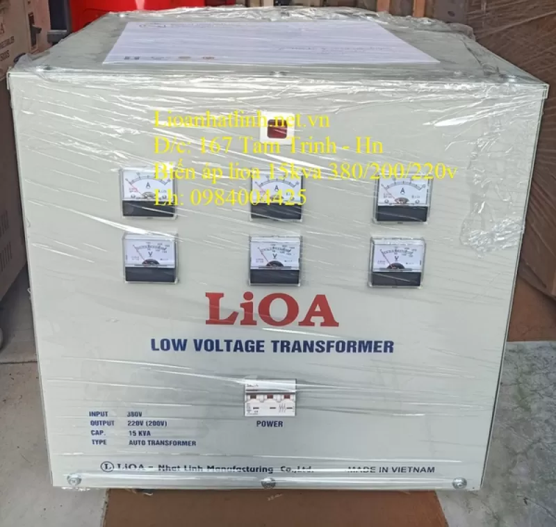 MÁY BIẾN ÁP 380V RA 220V 15KVA LIOA 