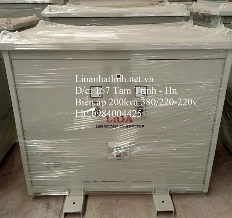 MÁY BIẾN ÁP 380V RA 220V - 200V 200KVA LIOA 