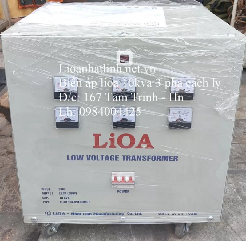 MÁY BIẾN ÁP CÁCH LY 380V/220V 10KVA LIOA