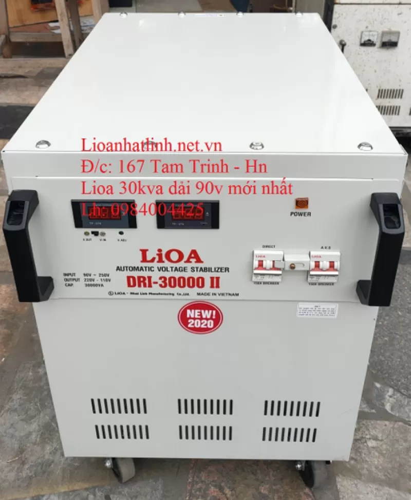 ỔN ÁP LIOA 30000W - 30KW - 30KG DẢI 90V THẾ HỆ 2 DRI - 30000 II ĐỜI MỚI NHẤT 2022 - 2023, DÂY ĐỒNG 100