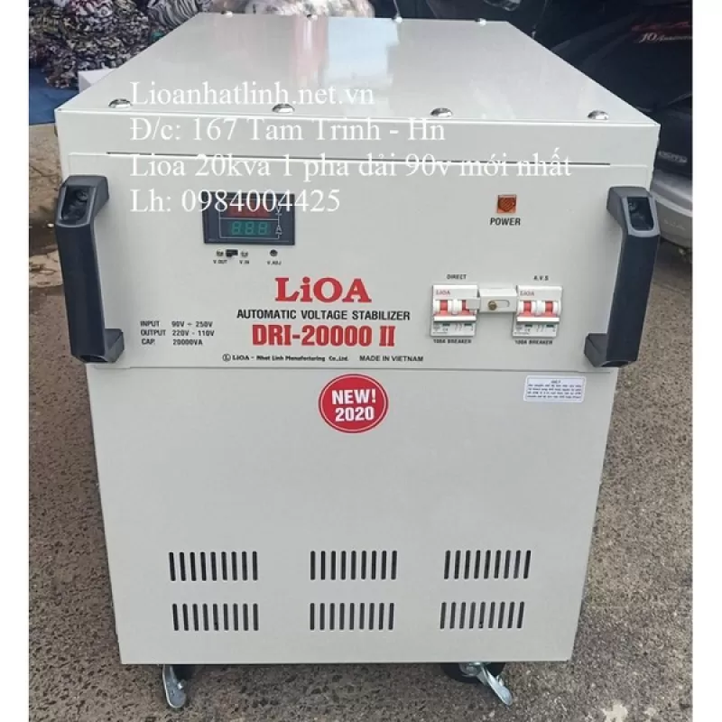 ỔN ÁP LIOA 20KVA - 20KW THẾ HỆ 2 DRI - 20000 II ĐỜI MỚI NHẤT 2022 - 2023 DÂY ĐỒNG 100