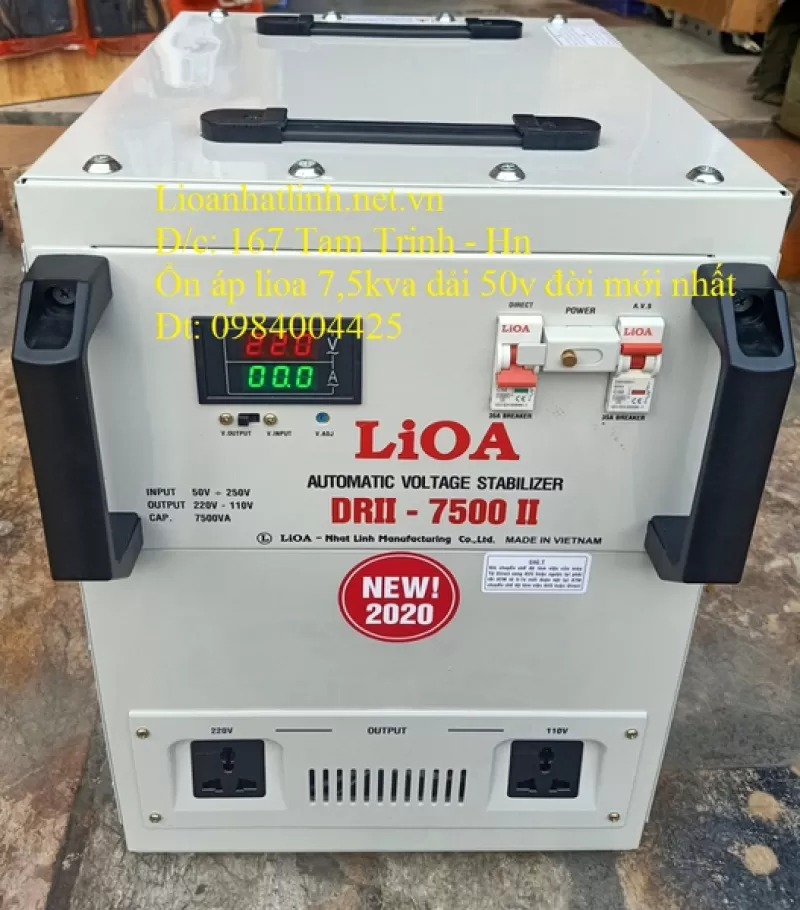 ỔN ÁP LIOA 7.5KVA - 7 5KVA DẢI 50V DRII 7500 II GIÁ RẺ