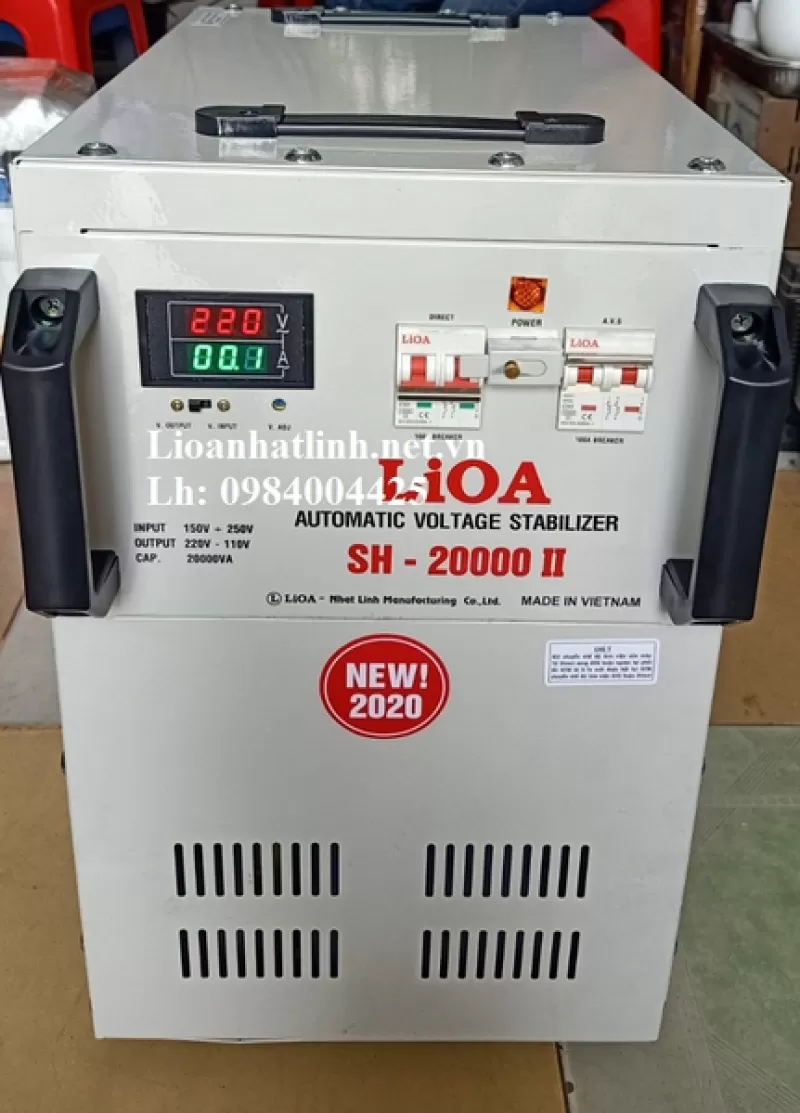 ỔN ÁP LIOA 20KVA - 20KG SH-20000II DẢI 150V - 250V ĐỜI MỚI NHẤT HIỆN NAY