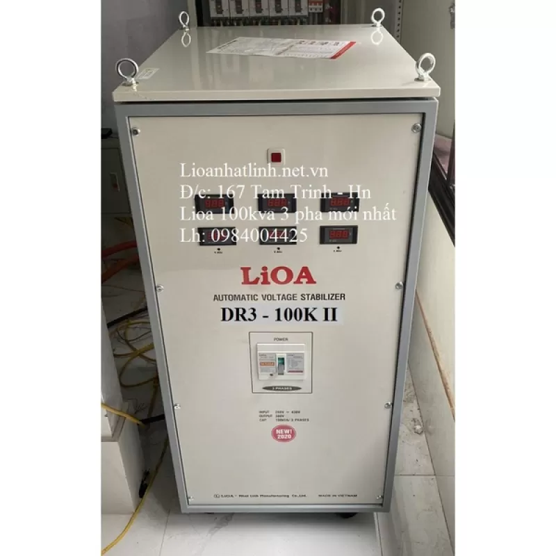ỔN ÁP LIOA 100KVA 3 PHA DR3 - 100K II DẢI RỘNG 160V ~ 430V