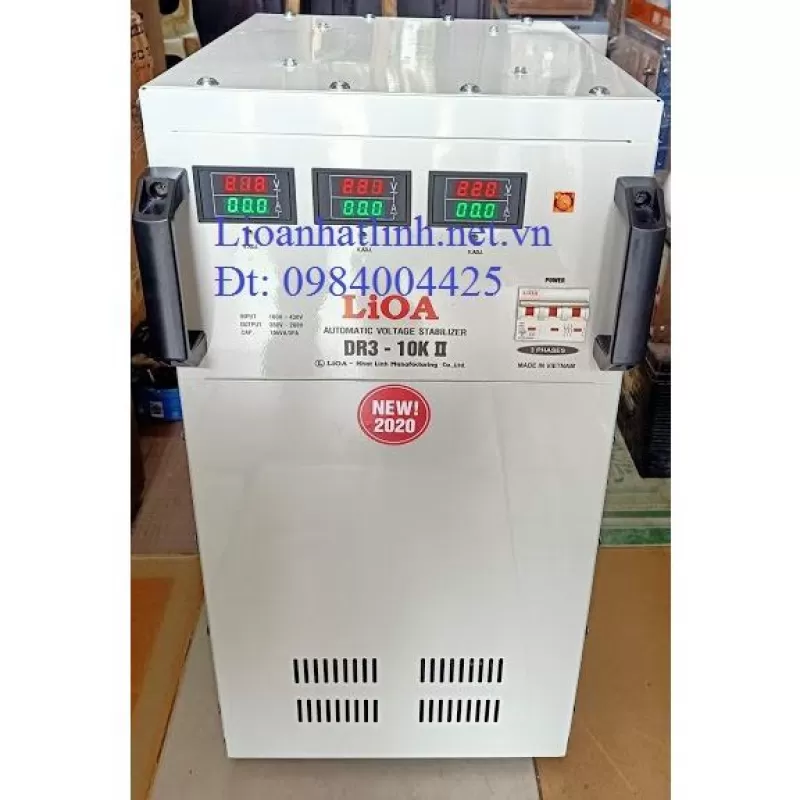 ỔN ÁP LIOA 10KVA 3 PHA DR3 - 10K II DẢI RỘNG 160V ~ 430V