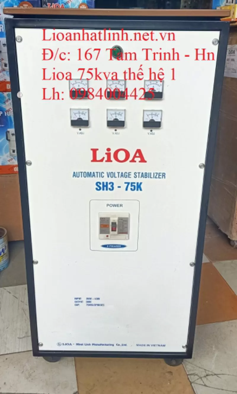 ỔN ÁP LIOA 75KVA 3 PHA DẢI 260V - 430V MODEL SH3 - 75K THẾ HỆ 1