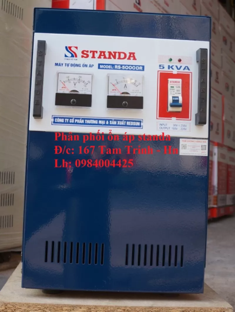 ỔN ÁP STANDA 5KVA DR DẢI 90V - 250V ĐỜI MỚI NHẤT HIỆN NAY