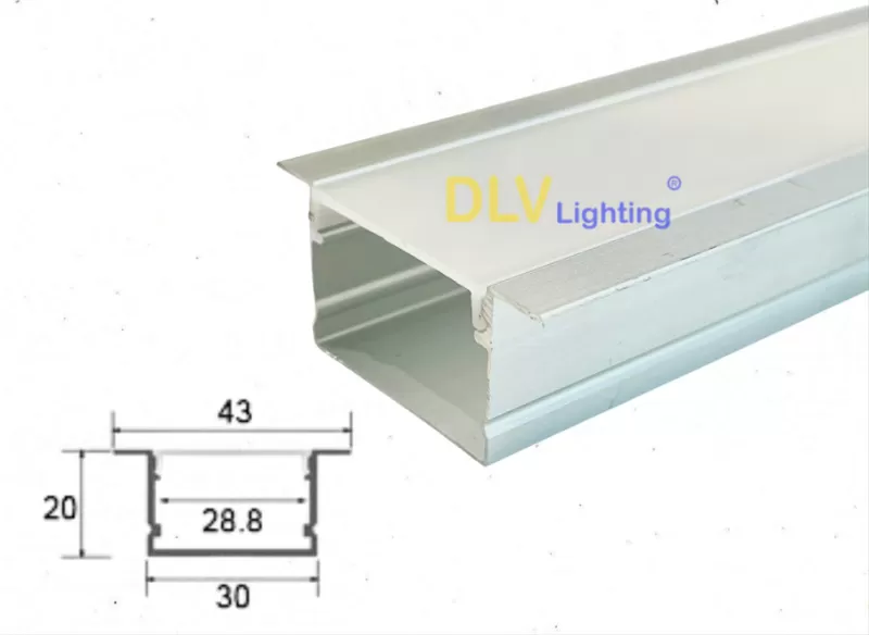 Thanh nhôm cho đèn led 3020A (DLV-3020A)