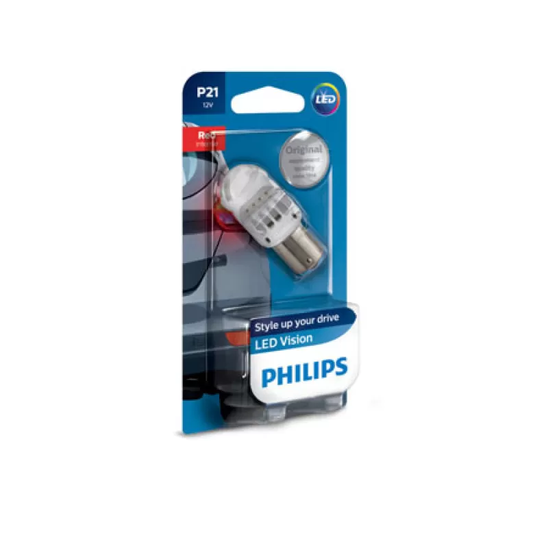 Bóng đèn tín hiệu Led xe ô tô/ xe hơi Philips P21 LED 12839 12V - Đỏ 