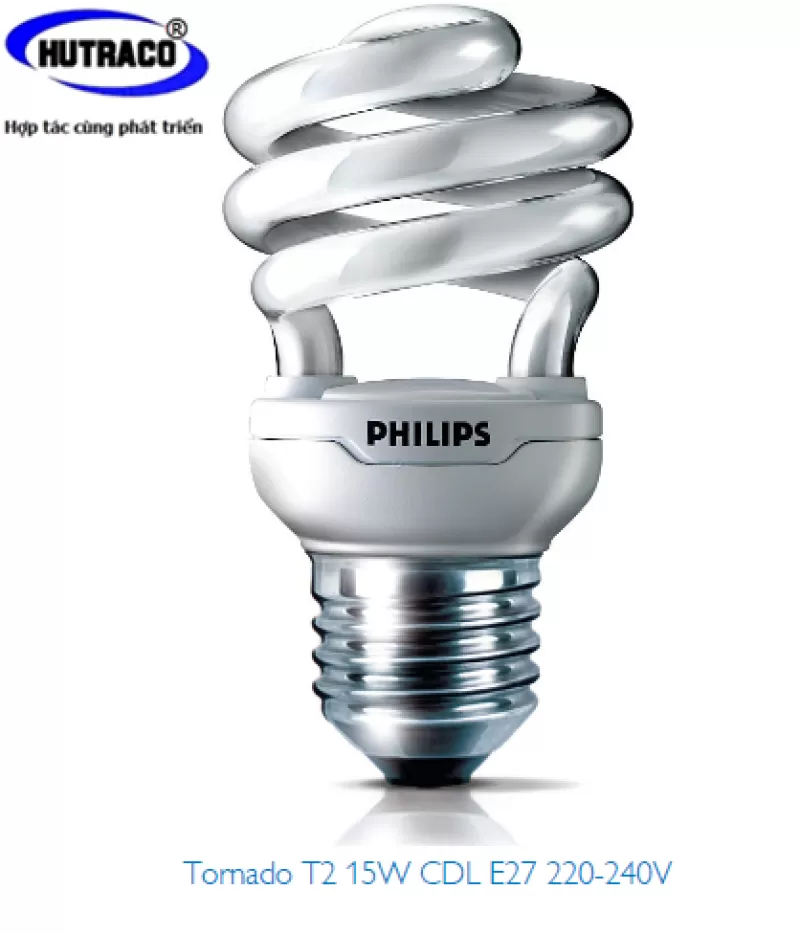 Bóng đèn Compact Philips Tornado 15W ánh sáng vàng