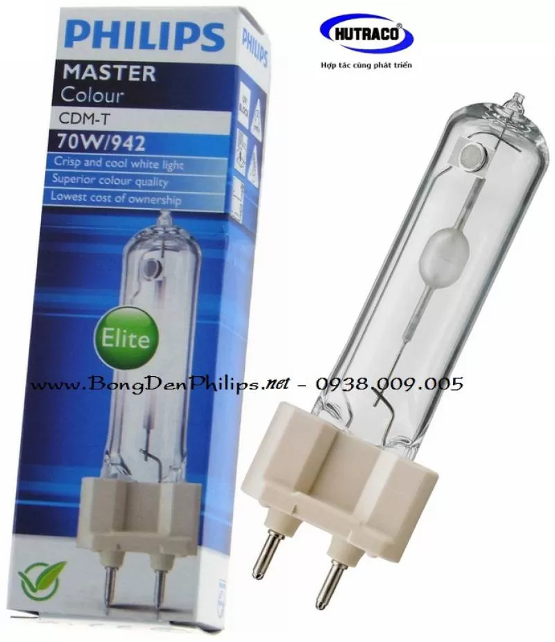Bóng đèn cao áp Philips Master CDM-T 70W 830/942 G12 1CT/12