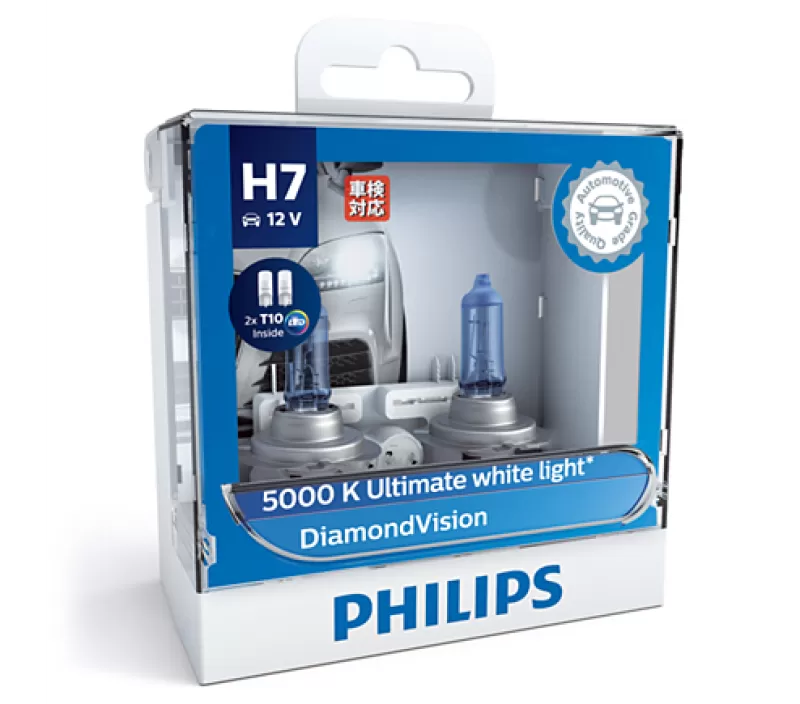 Bóng đèn pha ôtô/ xe hơi Philips Halogen H7 12972 DV 12V 55W PX26D S2 ánh sáng trắng, độ sáng 5000K
