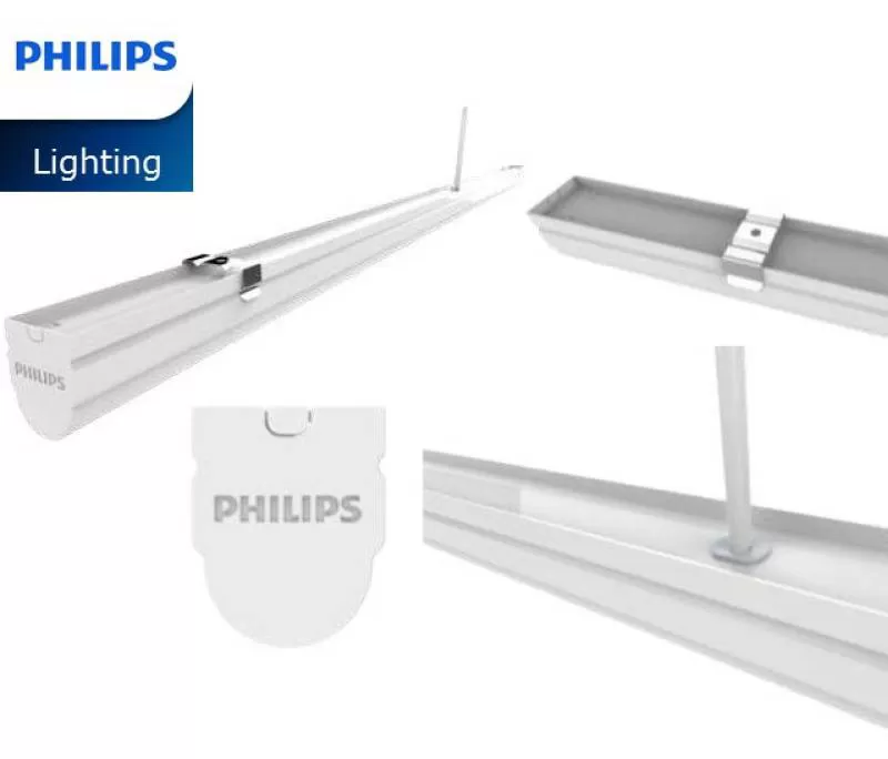 Combo 10 Bộ máng đèn LED 0m6 T8 Philips 11W SmartBright Slim Batten BN012C LED10/CW L600 