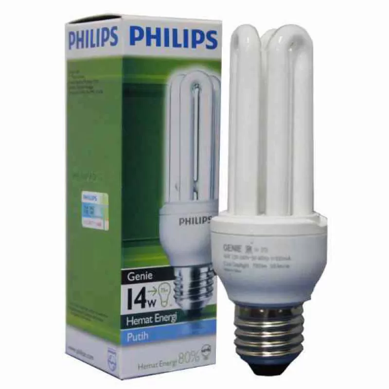 Bóng đèn compact Philips 14W 3U ánh sáng trắng 