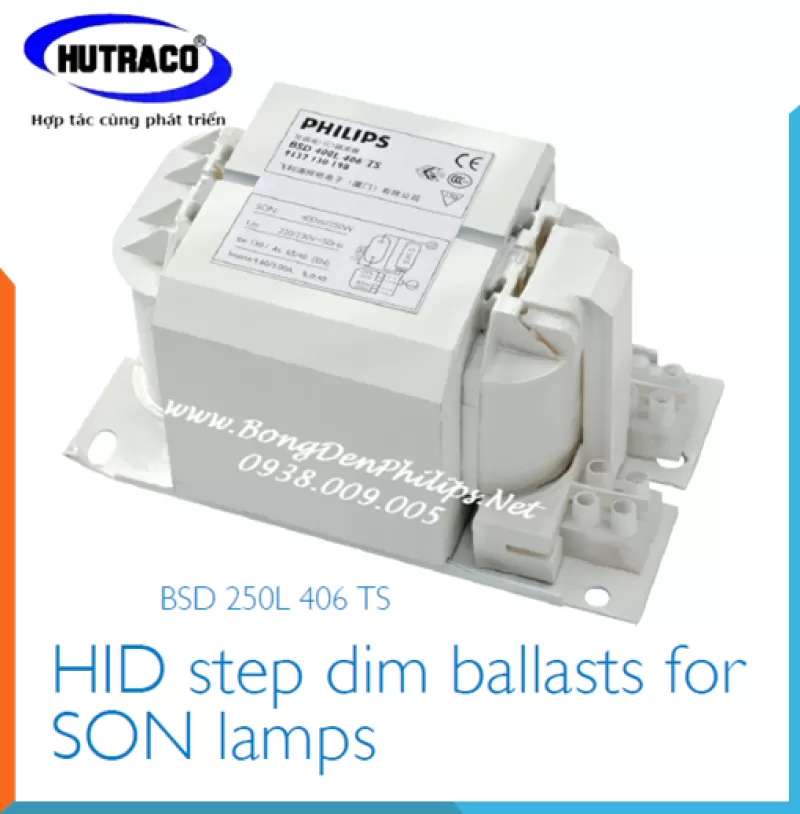 Ballast (Tăng phô/Chấn lưu) đèn cao áp Philips 2 cấp công suất 250W - 150W