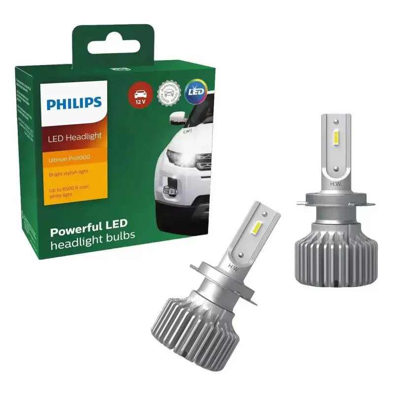 H7 LED 11972 Ultinon Pro1000 HL 12V X2 6500K 12.5W 1250lm - Hộp 2 Bóng đèn pha xe hơi ô tô Philips Ultinon Pro1000 HL LED H7 11972 U1000 12V X2 6500K 12.5W 1250lm 