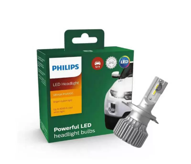 H4 LED 11342 Ultinon Pro1000 HL 12V X2 6500K 13W 1150lm - Hộp 2 Bóng đèn pha xe hơi ô tô Philips Ultinon Pro1000 HL LED H4 11342 U1000 12V X2 6500K 13W 1150lm 