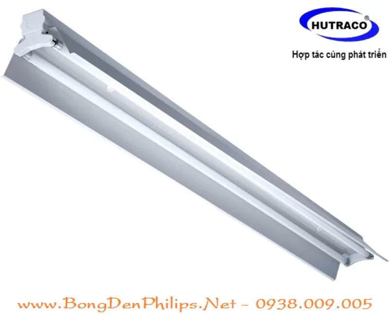 Bộ đèn Ledtube 1m2 Philips 2x16W choá phản quang Inox - Dùng trong chiếu sáng công nghiệp