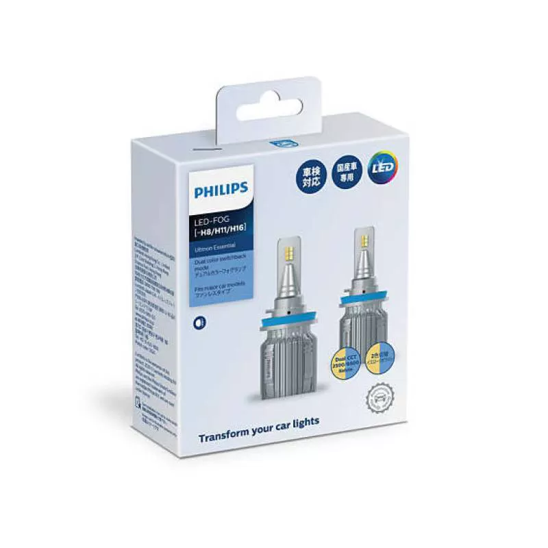 Bộ đèn sương mù xe hơi ô tô Philips LED-FOG H11 UE X2 ánh sáng trắng 12V-6000K