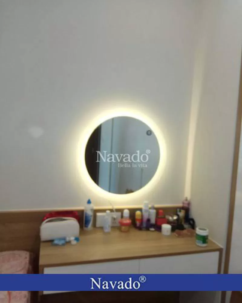 Lắp gương trang điểm đèn led phòng ngủ 60cm tại TPHCM