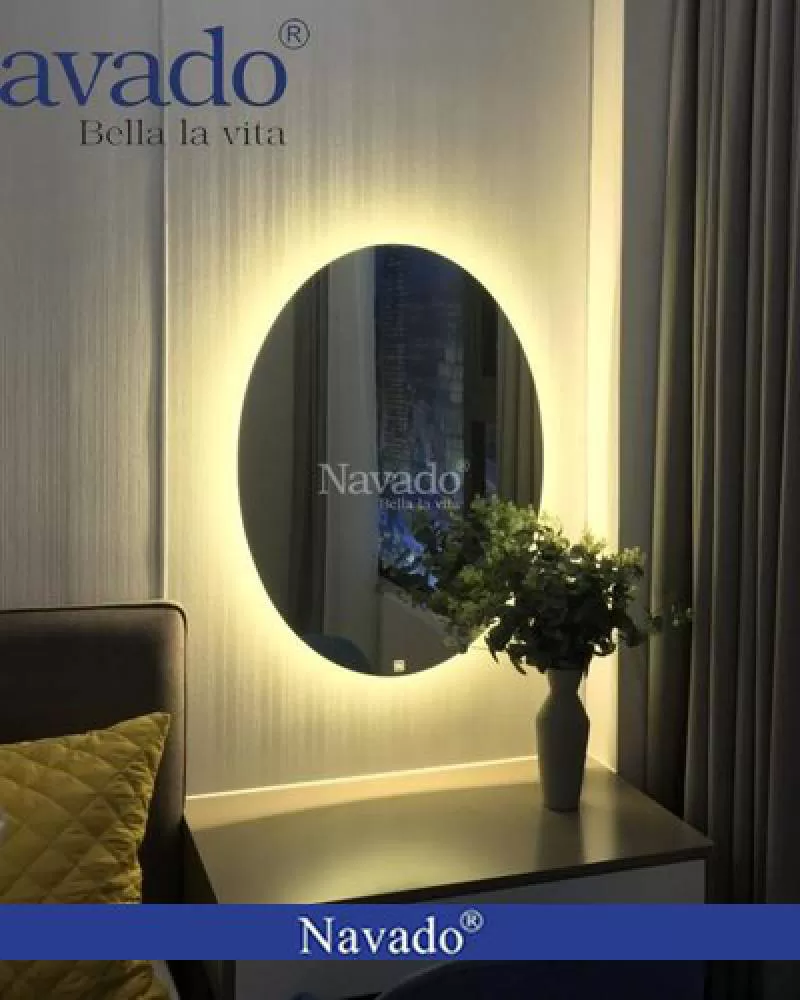 Lắp gương trang điểm đèn led 50 x70cm tại Hà Nội 