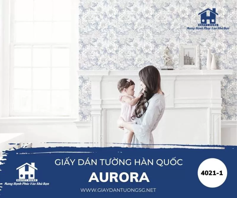 Giấy Dán Tường Hàn Quốc Aurora 4021-1 