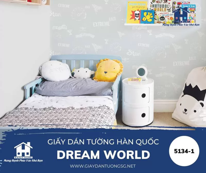 Giấy Dán Tường Phòng Trẻ Em Dream World 5134-1