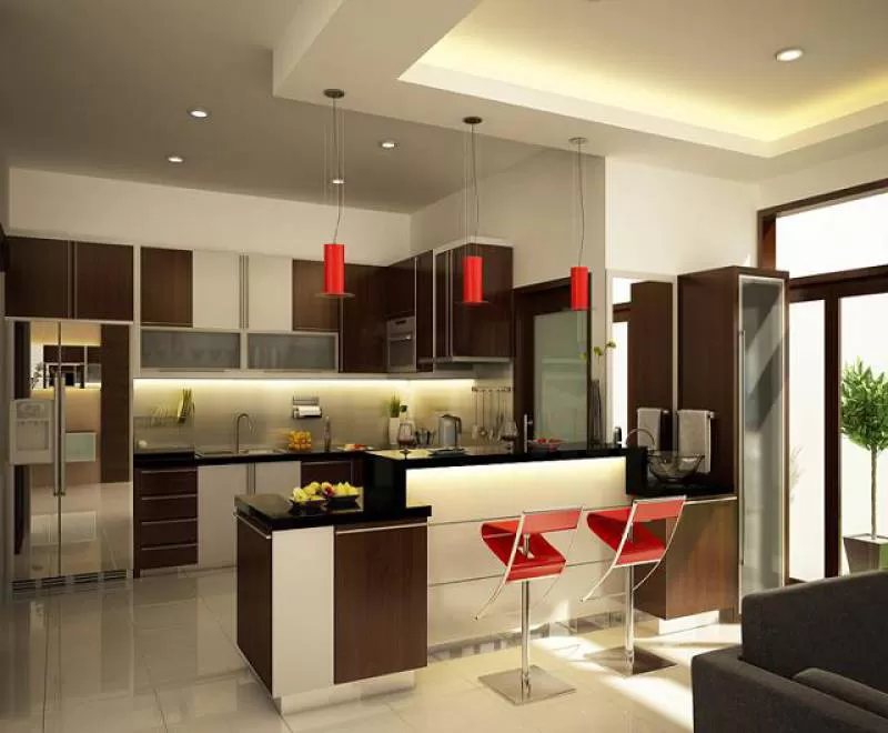 Tủ bếp có quầy bar - 007