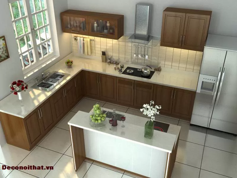 Tủ bếp có bàn đảo-012