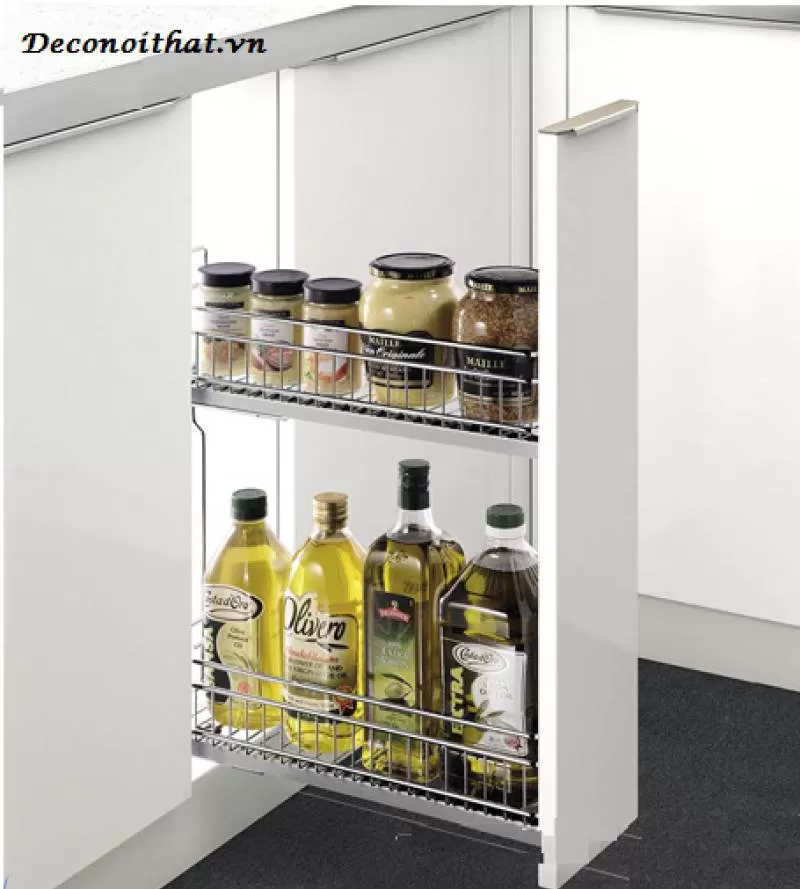 Kệ Gia Vị 2 Tầng Đụng Chai Lọ G/c 150mm