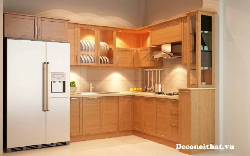 Kệ bếp gỗ L giá rẻ 085TP