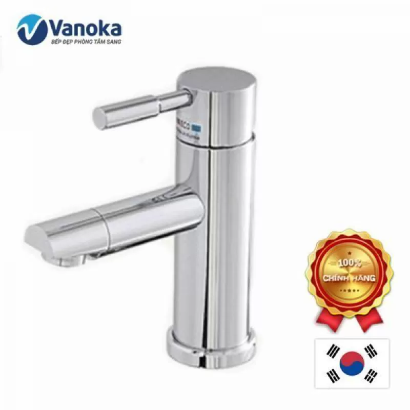 Vòi lavabo 1 lỗ nóng lạnh Eco E-401A có đầu xoay