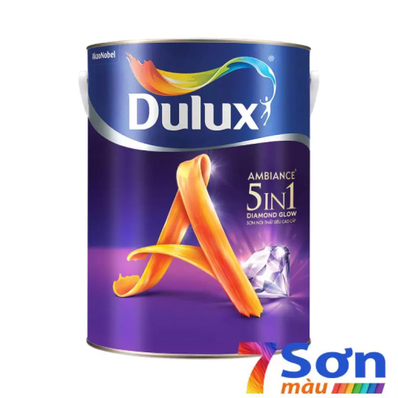 Sơn nội thất Dulux AMBIANCE 5 In 1 DIAMOND GLOW siêu bóng 66AB