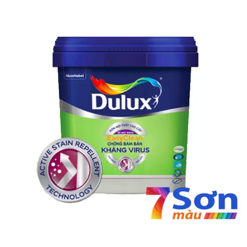 Sơn nội thất Dulux EasyClean Chống Bám Bẩn Kháng Virus- Bề mặt mờ- E016M