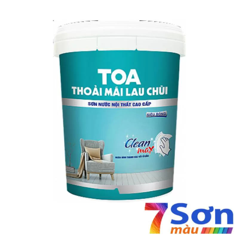 Sơn nước nội thất TOA Thoải Mái Lau Chùi siêu bóng