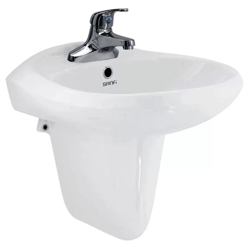 Chậu treo tường chân lửng Viglacera Sanfi S506+S602