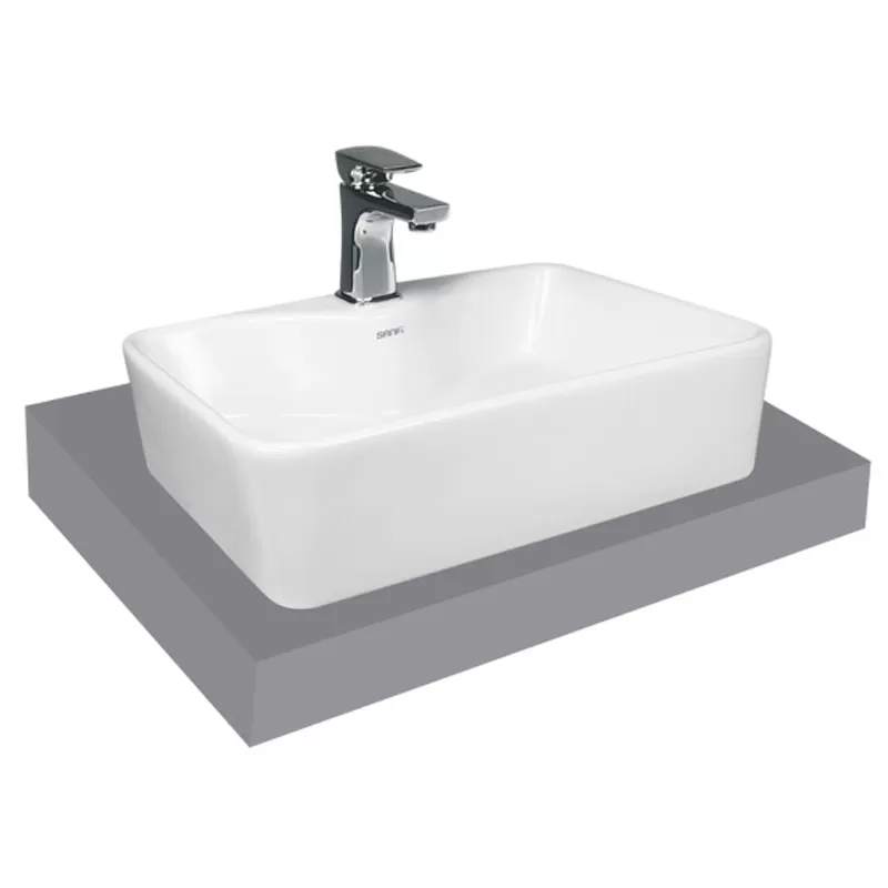 Chậu lavabo đặt bàn Viglacera Sanfi S504