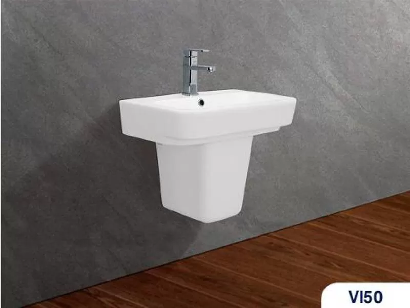Chậu rửa Lavabo chân treo Viglacera V50