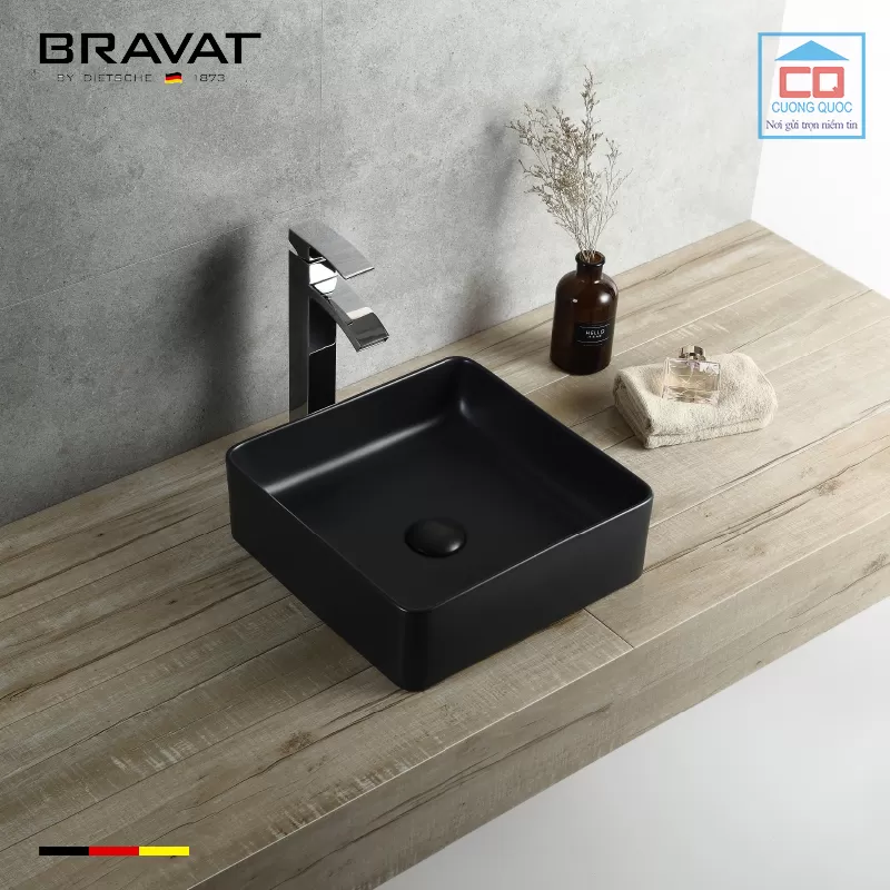 Chậu rửa mặt lavabo Bravat C22356K đặt bàn