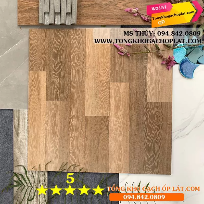 Gạch giả gỗ Á MỸ 60X60 W3157
