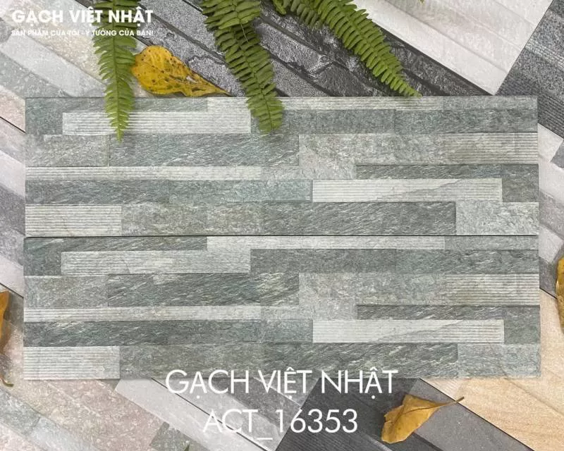 Gạch thẻ giả đá trang trí VIỆT Nhật 16x60 ACT-16353 Loại 1